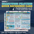 Davis Instruments Waterproof Boating Quick Reference Cards Bundle - Navigation 125, Coastal Piloting 126 & Procedures 128 (3 Ite
