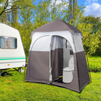 Vingli 2 Room Shower Tent, 7.5 Ft Instant Pop Up Shelter With Carrying Bag, Privacy Changing Room Tent, Perfect For Portable Toi