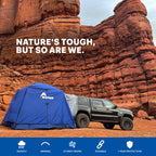 Napier Sportz Suv Tent 9'X9' Waterproof Camping Tent With Universal Vehicle Sleeve And Awning 5 Person Blue/Grey Car Tent