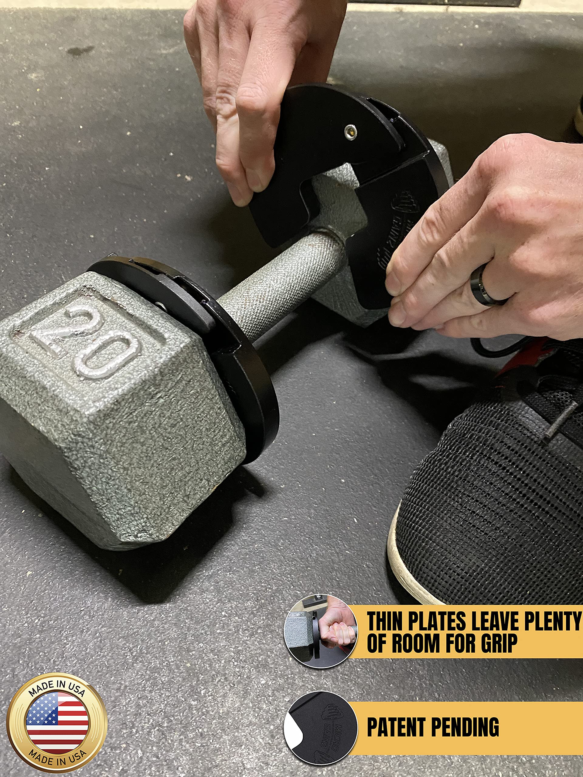 Micro Gainz New 1.25Lb Dumbbell Fractional Weight Plates 4 Piece- Designed For Dumbbell Training And Micro Loading, Made In Usa