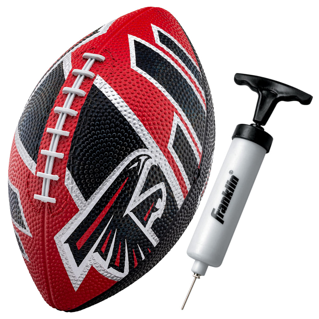 Franklin Sports Nfl Atlanta Falcons Football - Youth Football - Mini 8.5'' Rubber Ball - Perfect For Kids - Team Logos And Color