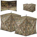 Tidewe Hunting Blind, Double Ground Blinds 270 See Through For 3-In-1 Use, 4-6 Person Pop Up Portable Hunting Tent Includes Carr
