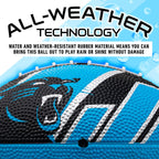 Franklin Sports Nfl Carolina Panthers Football - Youth Football - Mini 8.5'' Rubber Ball - Perfect For Kids - Team Logos And Col