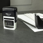 Maxmark Office Date Stamp With Paid Self Inking Date Stamp - Red Ink