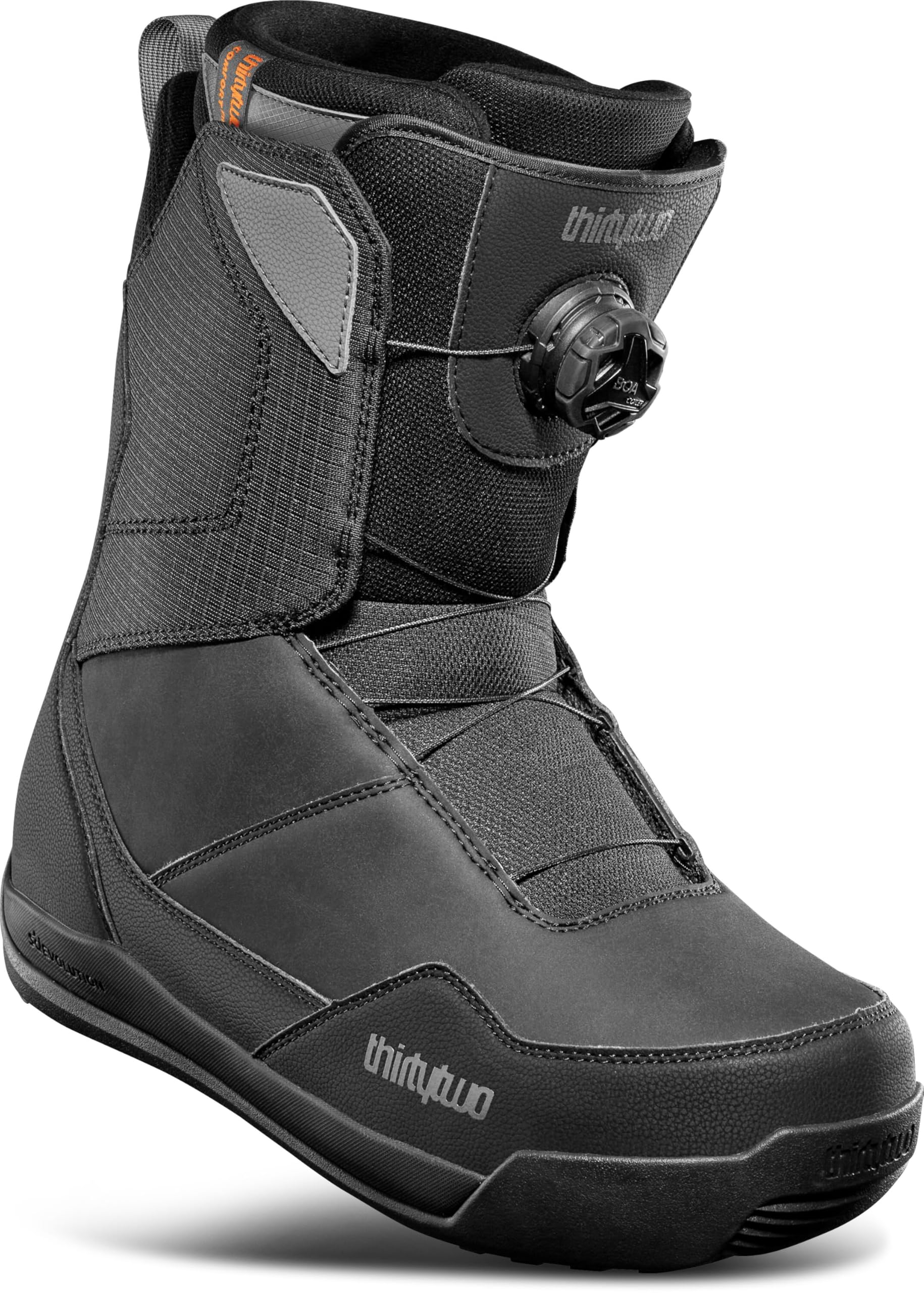 ThirtyTwo Shifty BOA Snowboard Boots - Snowboard Boots with Dual-Zone Lacing & Grippy Outsole - Black - Size 11