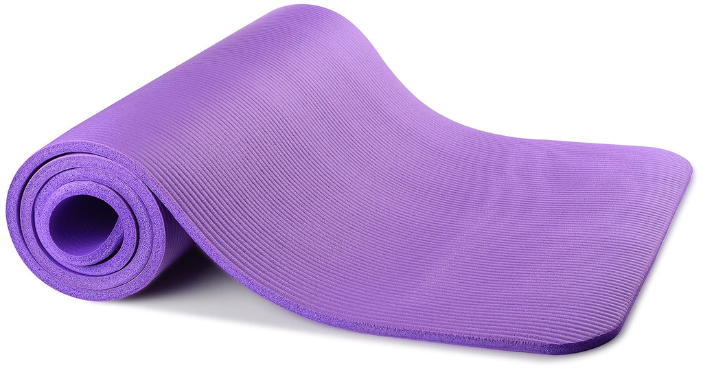 Balancefrom All-Purpose 1/2-Inch Extra Thick High Density Anti-Tear Exercise Yoga Mat With Carrying Strap And Yoga Blocks