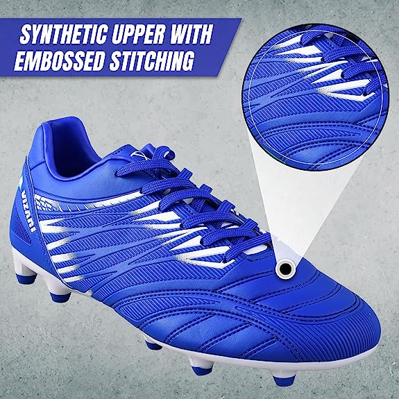 Valencia Firm Ground Soccer Cleats - Royal/White - Vizari Sports