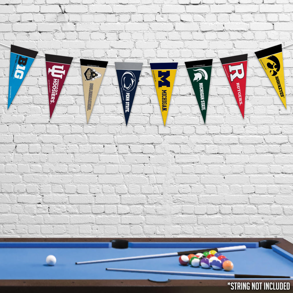 Rico Industries Ncaa Big Ten Complete 4'' X 9'' Felt Mini Pennant League Set (Includes All Teams)