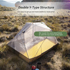 Naturehike Mongar 2 Person Backpacking Tent, 3 Season Two Person Tent, Double Layer Free Standing Tents For Backpacking, Camping