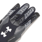 Under Armour Men'S F9 Nitro Football Gloves, (001) Black/Castlerock/Metallic Silver, Large