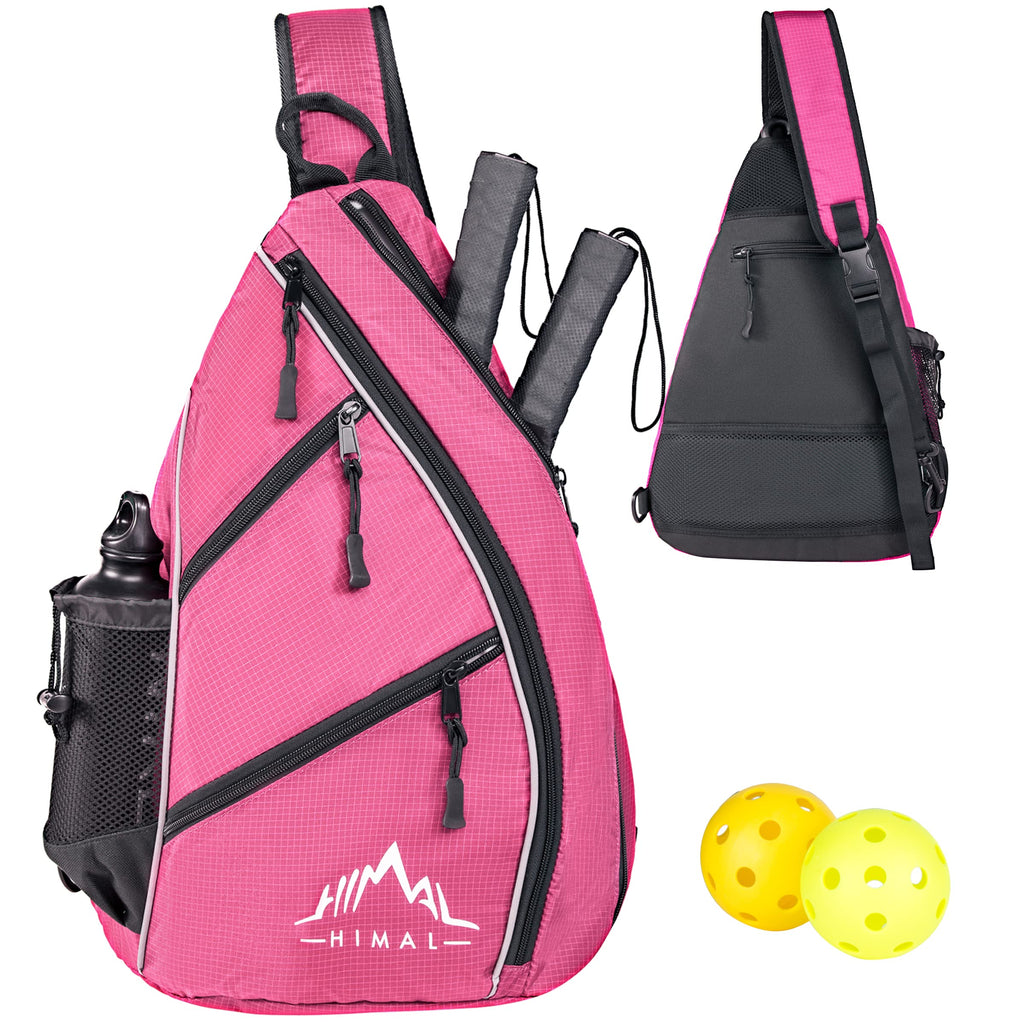 Himal Pickleball Bag-Adjustable Pickleball,Tennis,Racketball Sling Bag-Pickleball Backpack With Water Bottle Holder For Men And