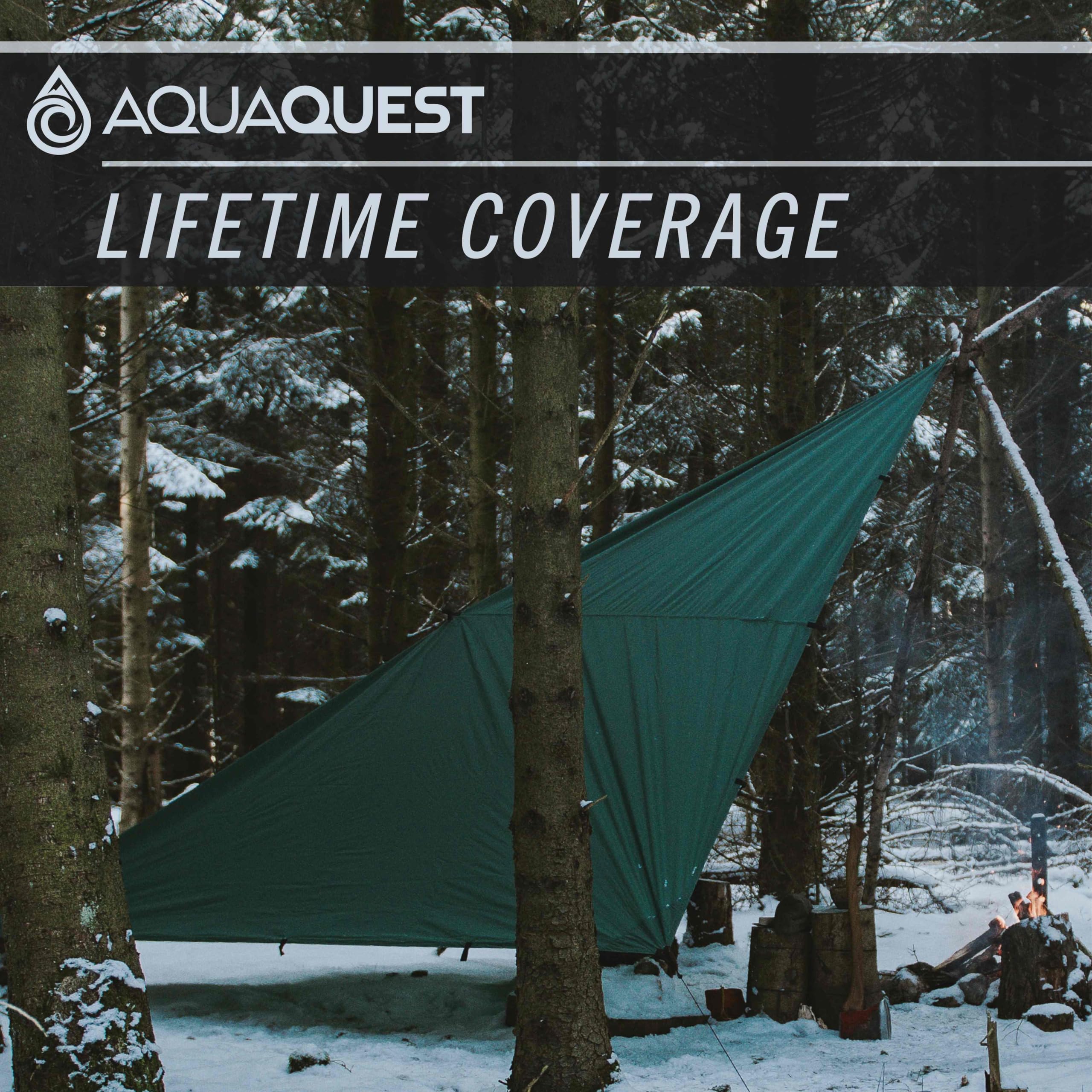 Aquaquest Guide Tarp - Ultralight Waterproof (5,000 Mm) Seam-Taped 40D Ripstop Rain Fly For Backpacking, Stealth Camping & Thru-