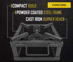 Concord 12 The Block Burner Single Propane Outdoor Burner. 100,000 Btu Great For Home Brewing, Camping, Tailgating, And More!