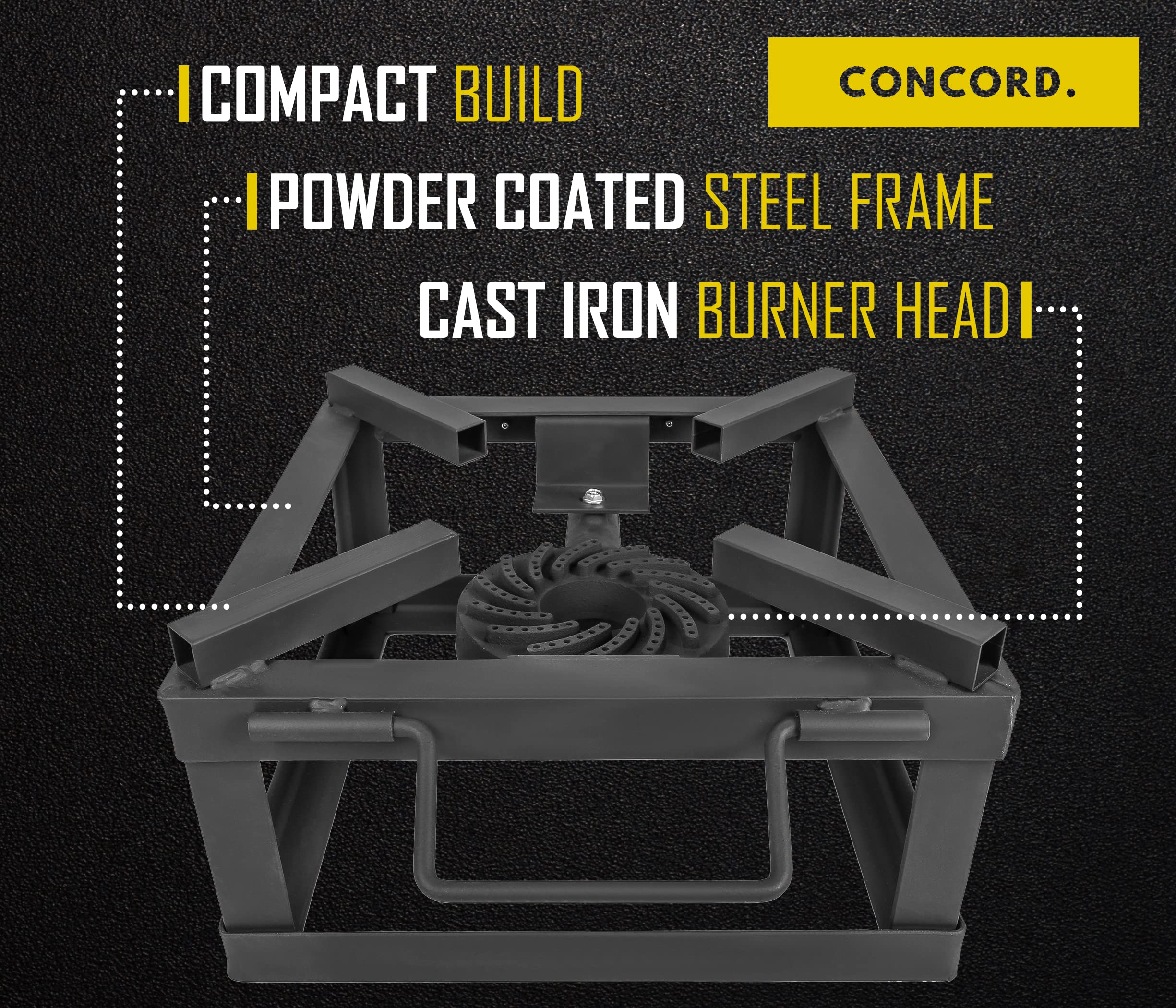 Concord 12 The Block Burner Single Propane Outdoor Burner. 100,000 Btu Great For Home Brewing, Camping, Tailgating, And More!