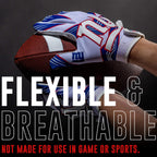 Franklin Sports New York Giants Youth Nfl Football Receiver Gloves - Receiver Gloves For Kids - Nfl Team Logos And Silicone Palm