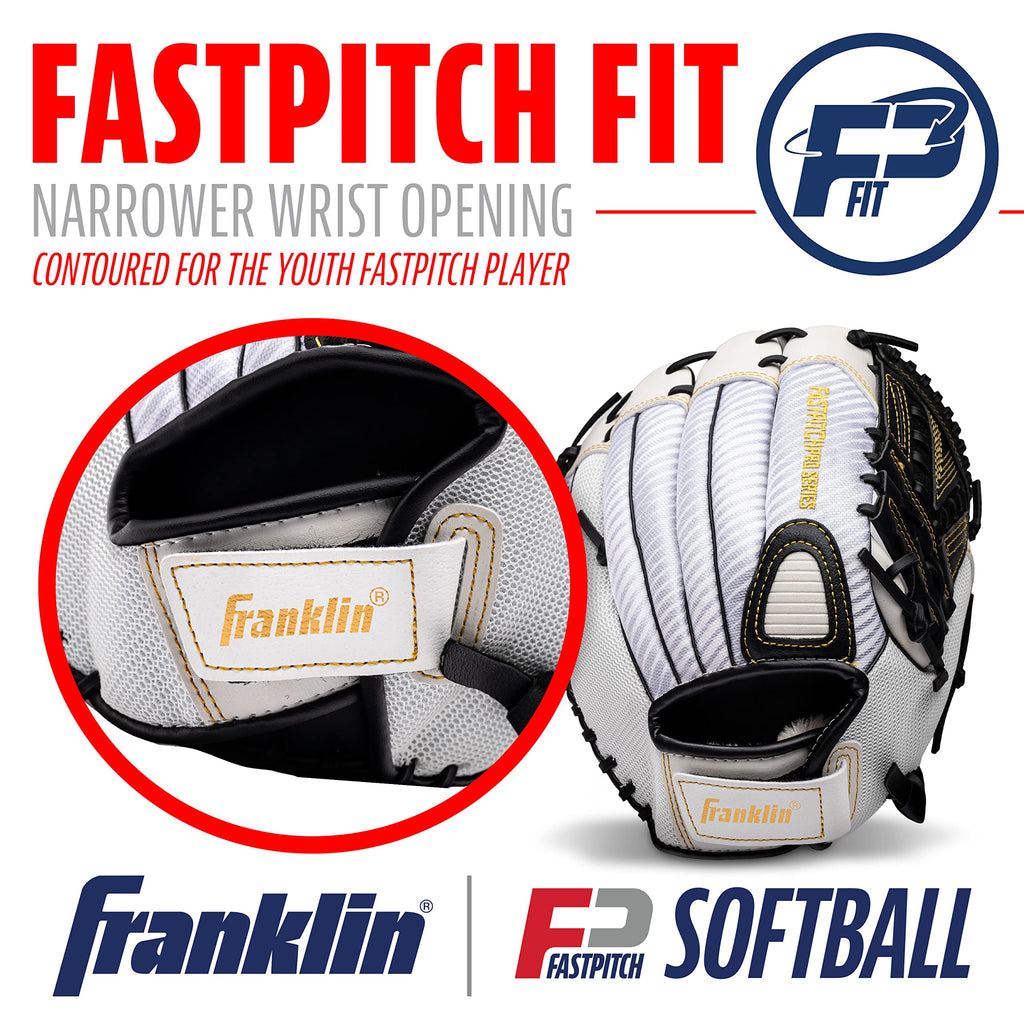 Softball Glv Wht/Blk 12'''' (Pack Of 1)