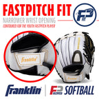 Softball Glv Wht/Blk 12'''' (Pack Of 1)