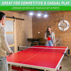 Gosports Universal Regulation Table Tennis Net With Clamps 72 Inch Tournament Regulation Net With Adjustable Side Posts