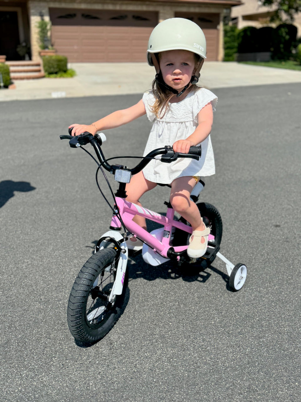 Royalbaby Freestyle Outdoor Childrens Bicycle Dual Handbrakes Sporty Kid Bike with Training Wheels and Adjustable Seat, 12 Inch