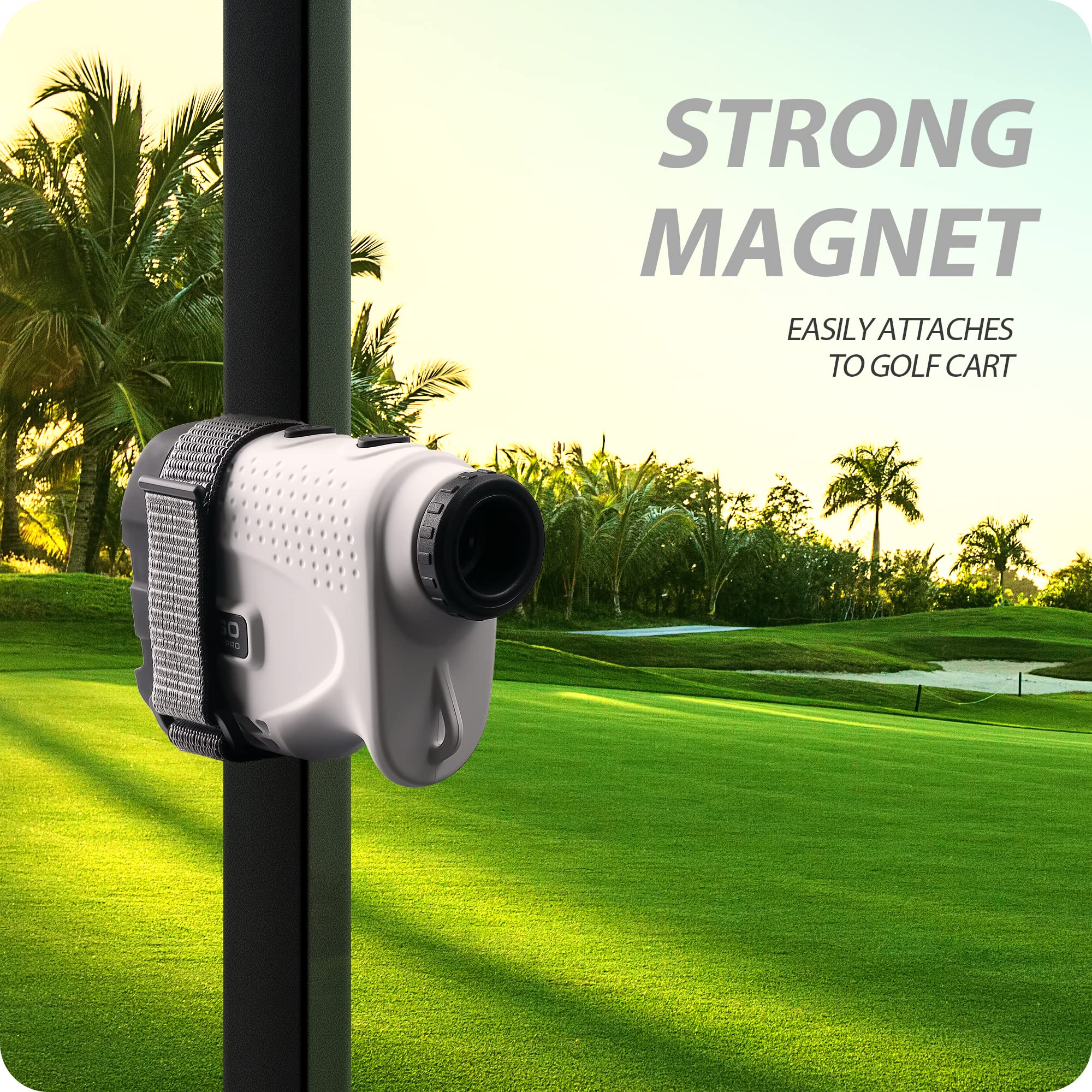 Gogogo Sport Vpro Magnetic Golf Rangefinder Holder Mount Strap, Adjustable Range Finder Strap Holder Band Fits Most Types, Stron