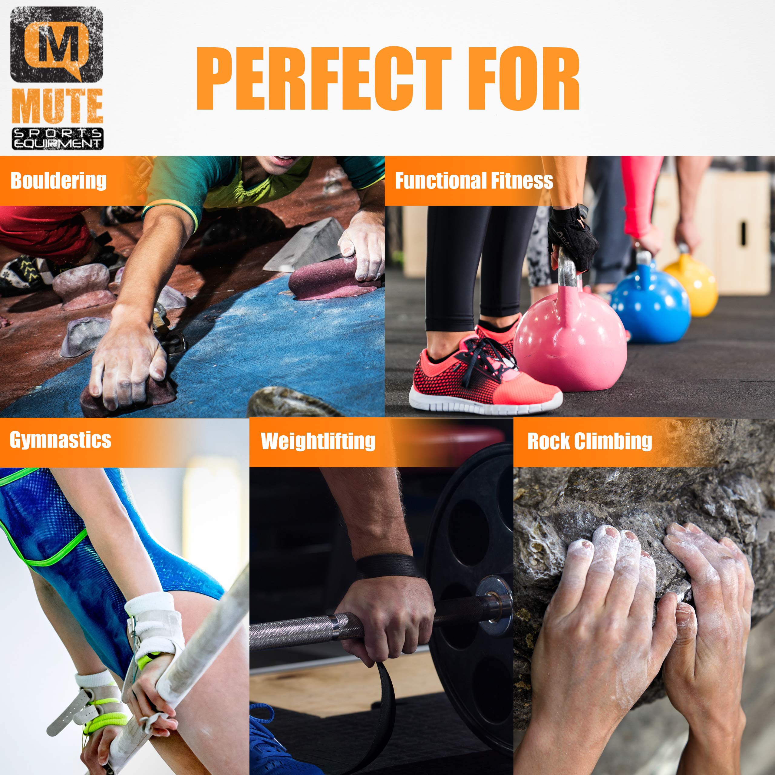 Mute  Athletic Gym Chalk - Increase Grip Strength - For Bouldering, Rock Climbing, Gymnastics, Functional Fitness, Weight-Liftin