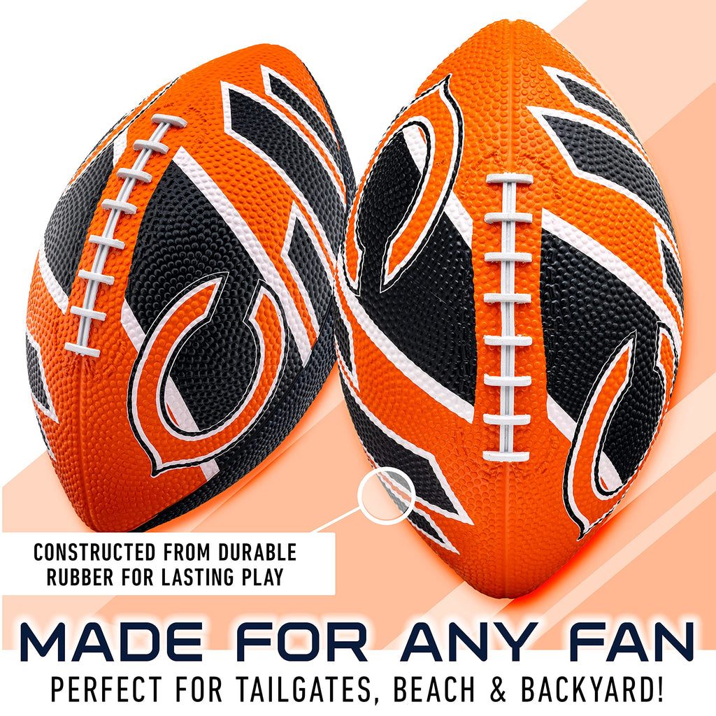 Franklin Sports NFL Chicago Bears Football - Youth Football - Mini 8.5 Rubber Ball - Perfect for Kids - Team Logos and Colors