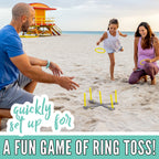 Franklin Sports Fun 5 Combo Outdoor Game Set - Backyard, Beach + Camping Games For Kids - Badminton, Volleyball, Flip Toss, Flyi