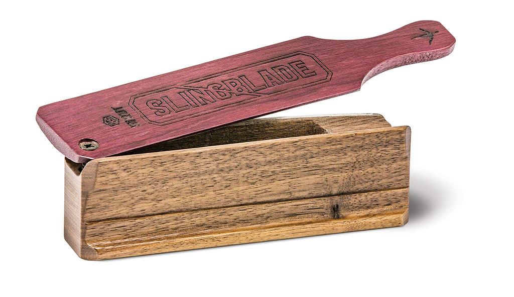 Hunters Specialties Hs Strut Slingblade Walnut Turkey Clucks Cutts Yelps Purrs High Pitch Hunting Single-Sided Box Call, Brown