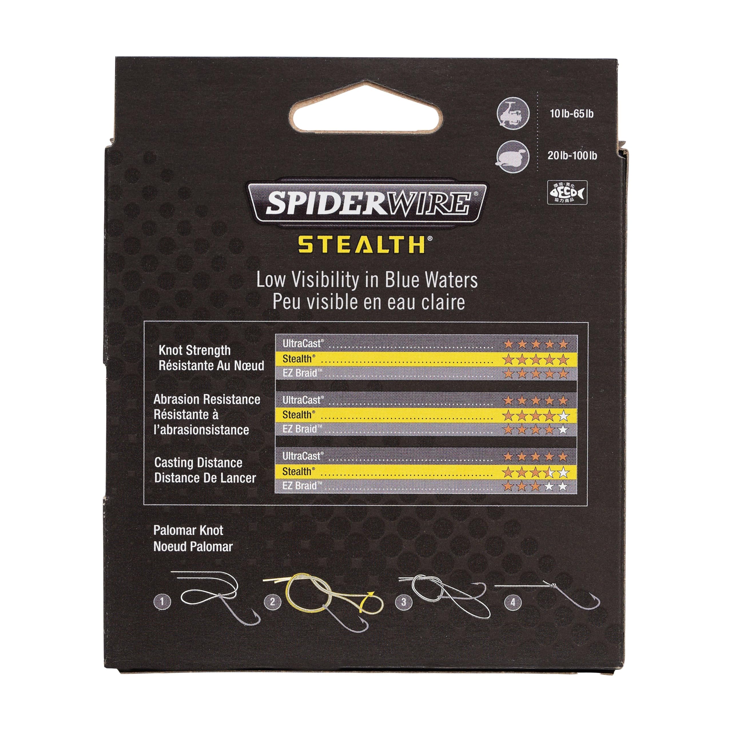 Spiderwire Stealth Superline, Blue Camo, 50Lb | 22.6Kg, 200Yd | 182M Braided Fishing Line, Suitable For Saltwater And Freshwater