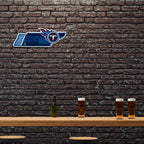 Rico Industries Nfl Tennessee Titans State Shape Shape Cut Pennant - Home And Living Room D  Cor - Soft Felt Ez To Hang 18X0.10X