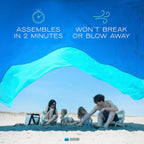 Shibumi Shade Mini, World'S Best Beach Shade, The Original Wind-Powered Beach Canopy, Provides 75 Sq. Ft. Of Shade, Compact & Ea
