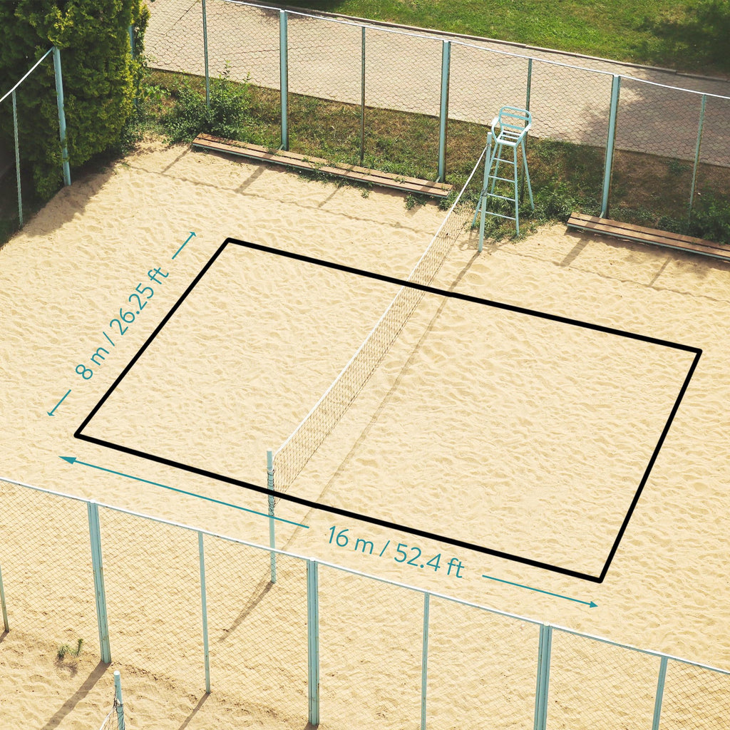 Navaris Beach Volleyball Net Set - 71 X 67 X 67 Inches - Black Nets For Volley Ball And Outdoor Sports - Portable Weighted Tie N