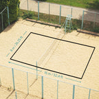 Navaris Beach Volleyball Net Set - 71 X 67 X 67 Inches - Black Nets For Volley Ball And Outdoor Sports - Portable Weighted Tie N
