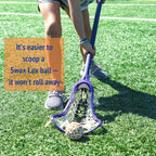 Swax Lax Lacrosse Training Ball - Indoor Outdoor Practice Less Bounce & Rebounds (1 Flamingo)