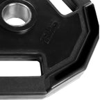 Cap Barbell 12-Sided Rubber Olympic Grip Weight Plates, Black, Single, 25 Pound