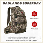 Badlands Superday Hunting Daypack, Mud