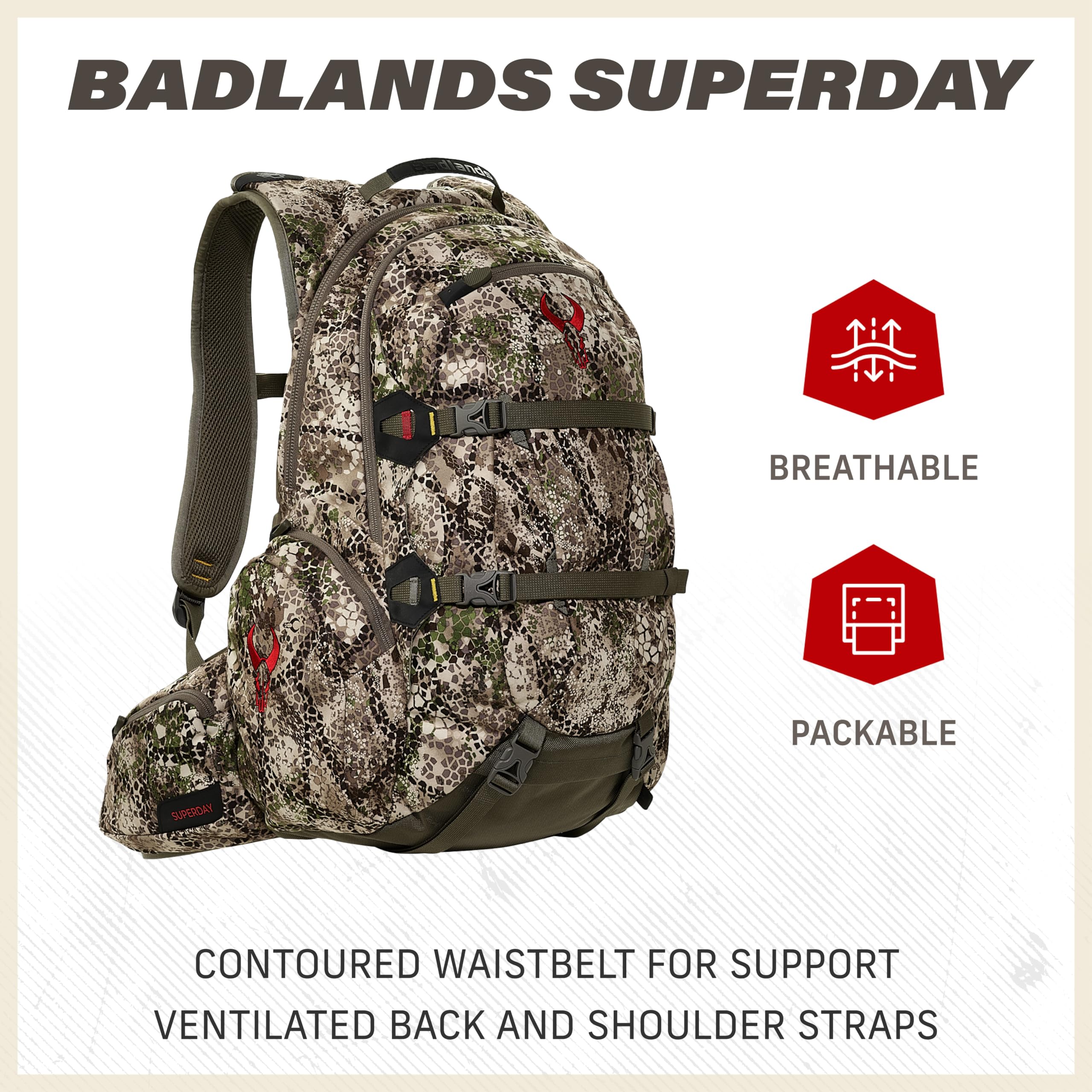 Badlands Superday Hunting Daypack, Mud