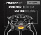 Concord Banjo 16Single Propane Burner; 200,000Btu 1 Burner Portable Gas Stove