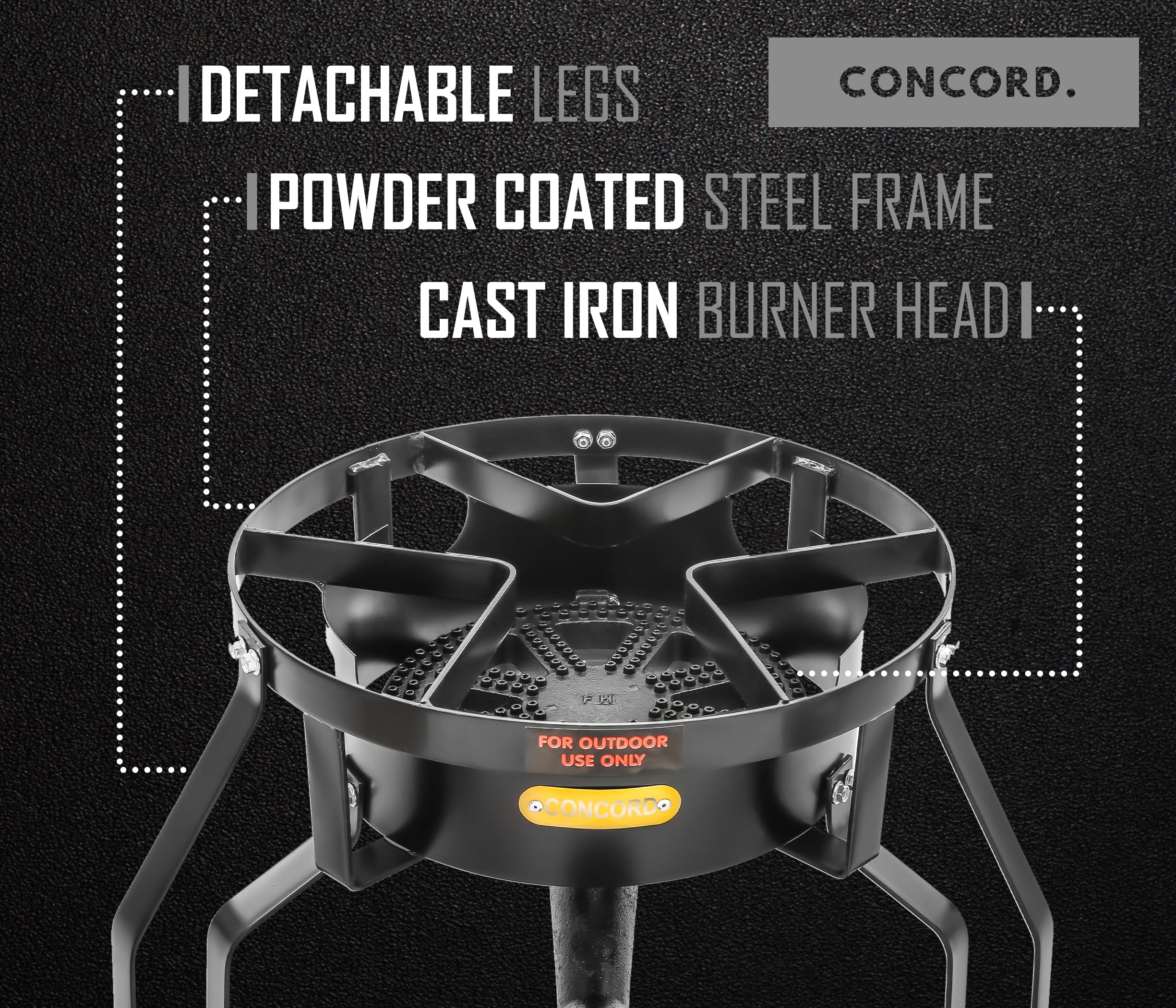 Concord Banjo 16Single Propane Burner; 200,000Btu 1 Burner Portable Gas Stove