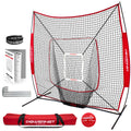 Powernet Baseball Softball Practice Net 7X7 With Baseball Accessories For Practice Pitching & Batting, Ball Caddy, Weighted Base