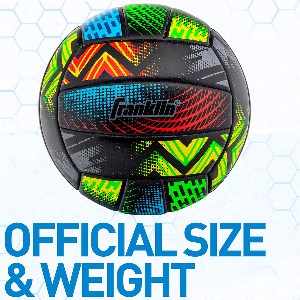 Franklin Sports Mystic Volleyball - Outdoor + Beach Volleyball - Backyard And Beach Ball Set - Synthetic Leather Cushioned - Air