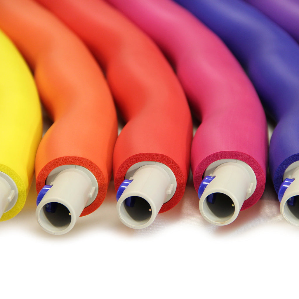 Sports Hoop Weighted Hula Hoop, Acu Hoop 4M - 4 Lb Medium, Weight Loss Fitness Workout With Ridges. (Rainbow Colors)