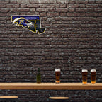 Rico Industries Nfl Baltimore Ravens State Shape Shape Cut Pennant - Home And Living Room D  Cor - Soft Felt Ez To Hang 18X0.10X