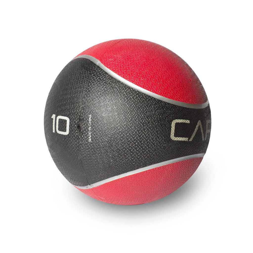 Cap Barbell Rubber Medicine Ball, 10-Pound, Red