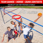 GoSports Slack Hoop Portable Basketball Game for Kids & Teens - Adjustable Height Outdoor Lawn, Beach, & Yard Game - Basketball