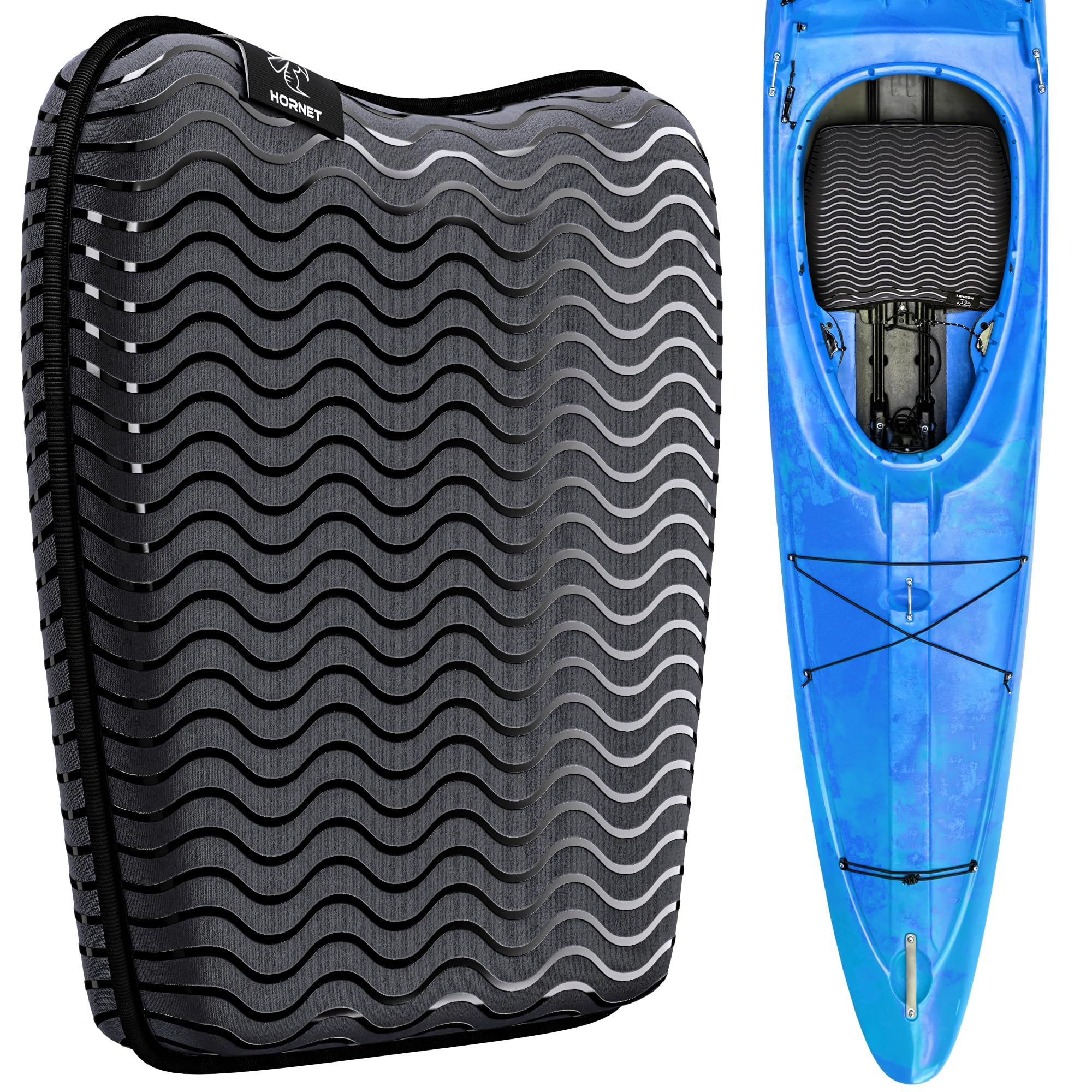 Anti Slip Kayak Seat Cushion Ideal Waterproof Seat Pad For Sit In Kayak, Inflatable Kayak, Canoe And Boat. Comfort Accessories F