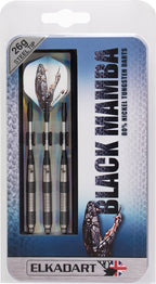 Elkadart Black Mamba 80% Tungsten Steel Tip Darts With Storage/Travel Case, 26 Grams
