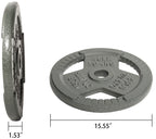 Fitvids Cast Iron Plate Weight Plate For Strength Training And Weightlifting, 2-Inch Center, 45Lb (Set Of 2)