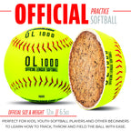 Franklin Sports Official Size Softballs - 12'' Fastpitch Practice Great For + Training Weight 4 Pack