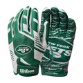 Wilson Nfl Stretch Fit Football Gloves - Youth, New York Jets